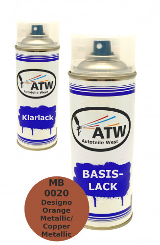 Autolack für MB 0020 Designo Orange Metallic / Copper Metallic +400ml Klarlack Set
